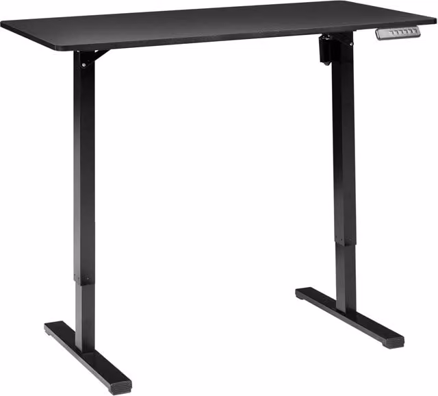 Scrivania elettrica regolabile nero 120 x 60 cm stile moderno