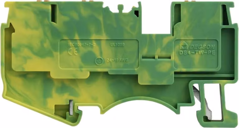 Morsetto per conduttore di protezione 4mm2 a 3 fili giallo-verde Morsetto di messa a terra 3961