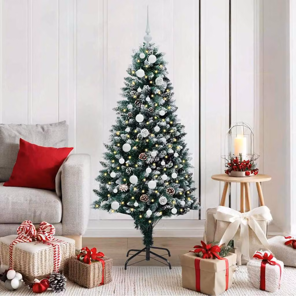 Maison Exclusive - Albero di Natale artificiale con 150 LED e supporto, verde, 150 cm