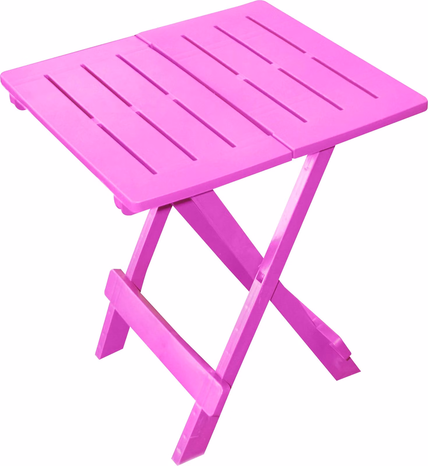 Tavolino pieghevole in plastica, 45 x 43 cm, rosa, ideale per giardino, campeggio o balcone