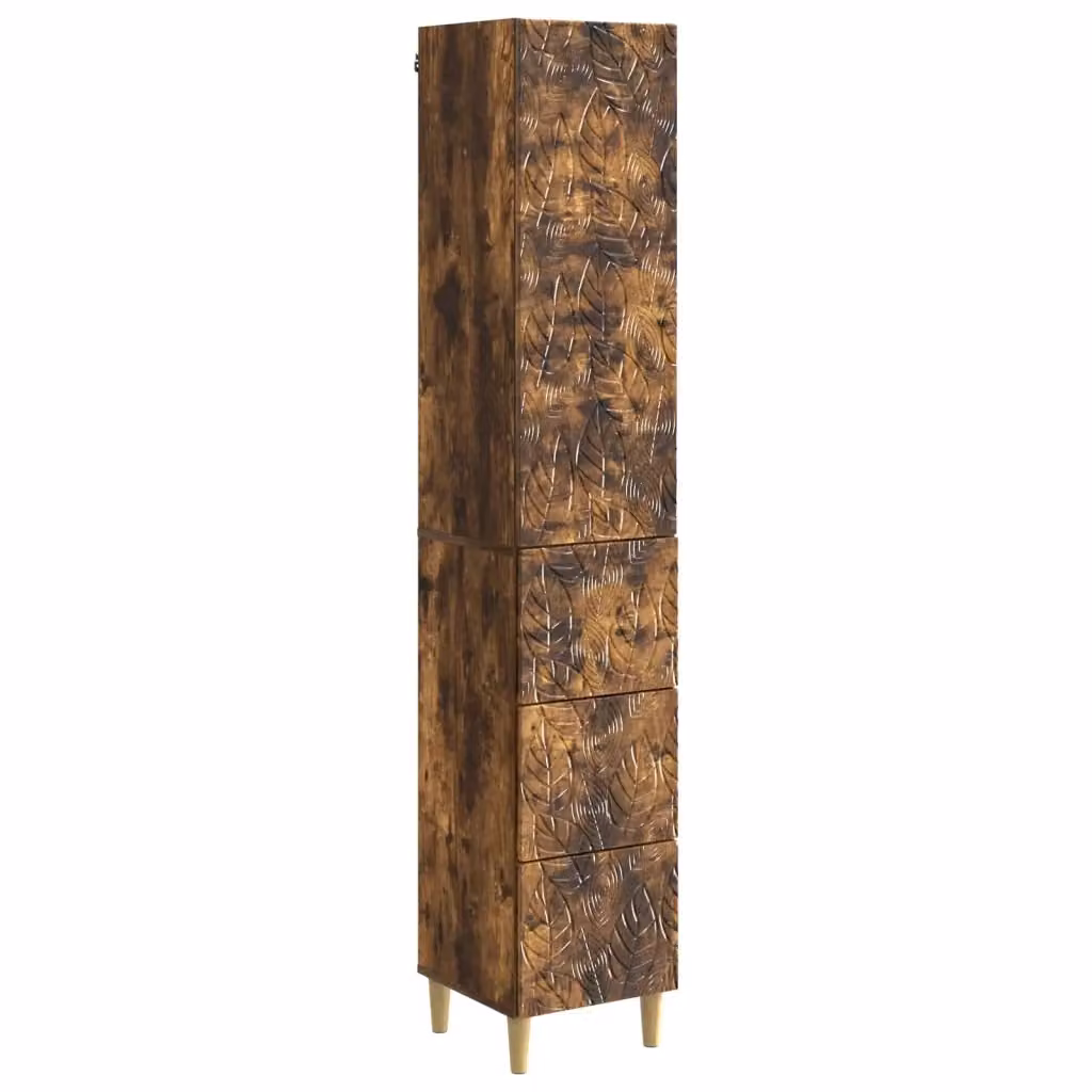 Set di 2 armadi moderni vidaXL in legno marrone con ante a battente e ripiani interni L/P/H: 33 x 34,5 x 90 cm – 2