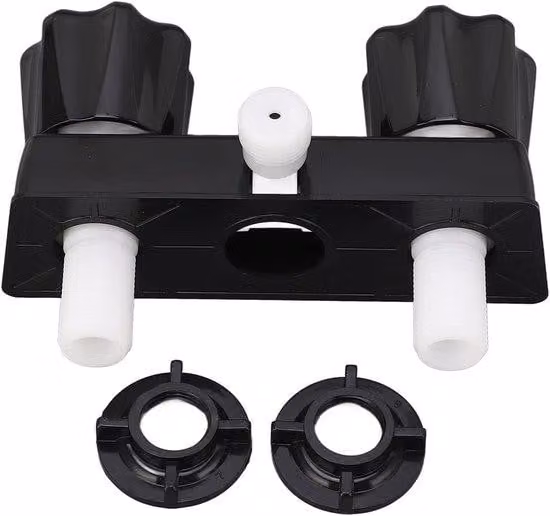 Miscelatore per doccia nero con 2 manopole - Miscelatore per doccia RV Motorhome con installazione semplice e regolazione della temperatura