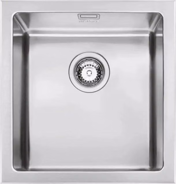 Lavello incasso monovasca semifilo 40x46 Smeg VQR40 inox spazzolato