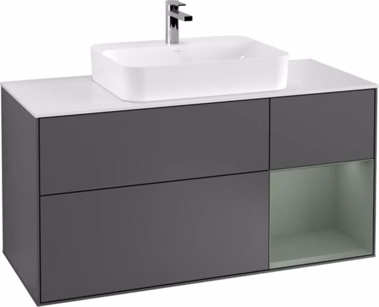 Mobiletto V&B Finion 120 cm, Pl w m, Rg r Ol m Lac, Antrac. m
