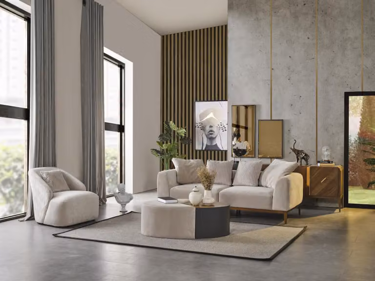 Set Sofagarnitur 31 Sitzer Couchtisch Luxus Garnitur Stoff 3tlg