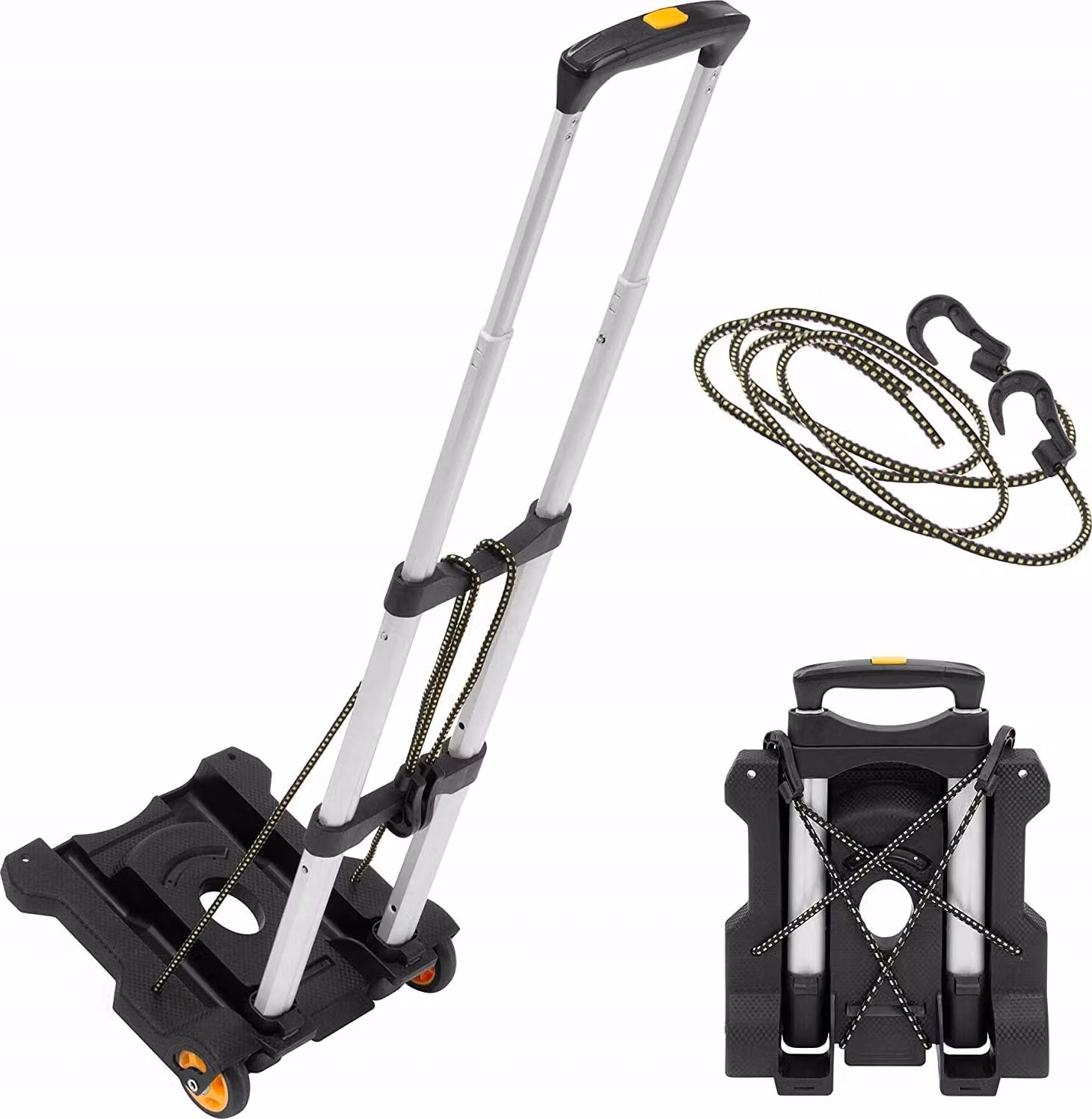FORSAGE | Carrello a pianale, carrello da trasporto, carrello manuale pieghevole - Carrello con ruote robuste