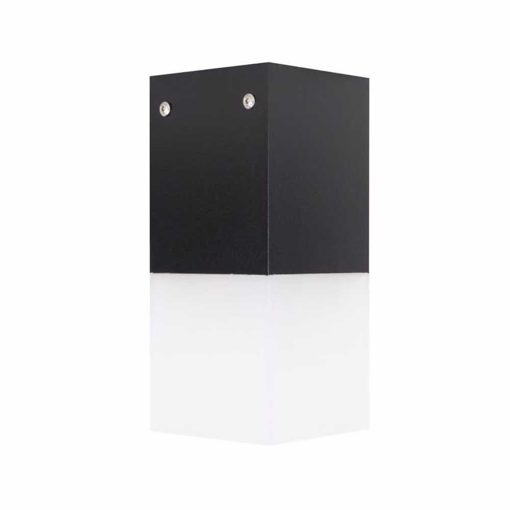 Lampada da soffitto spot per esterni 22x10 cm 1xE27 nero IP44 SU-MA Cube CB-MAX S BL