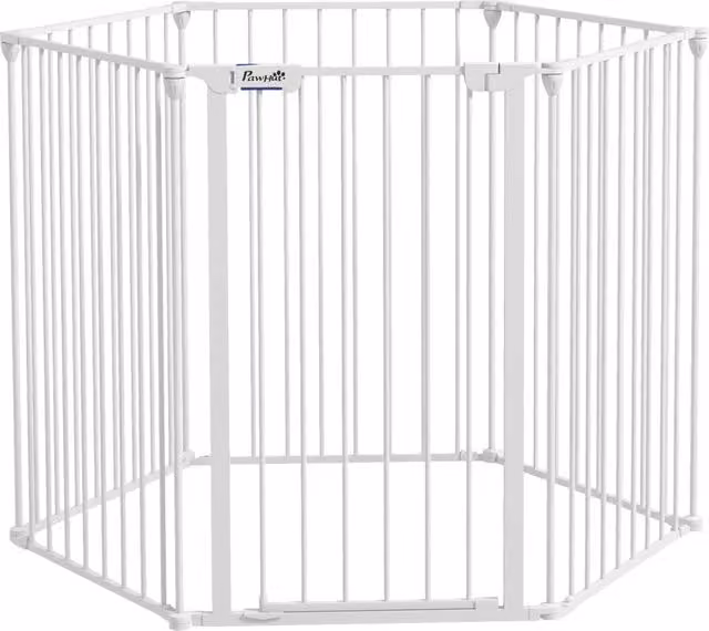 Recinto per Cani Modulare Pieghevole ¨C Minimal ¨C Bianco 90x123x102