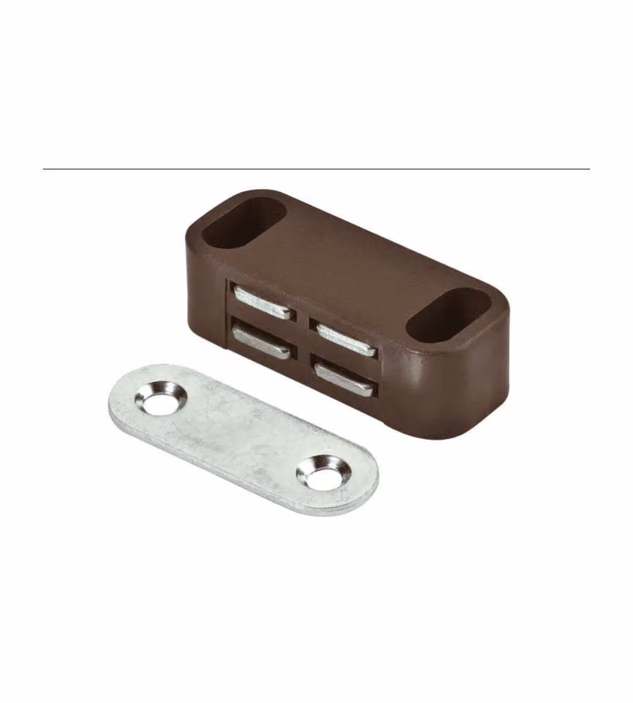 Masidef Chiusure Magnetiche Marroni con Viti 4 kg 12pz per Ferramenta