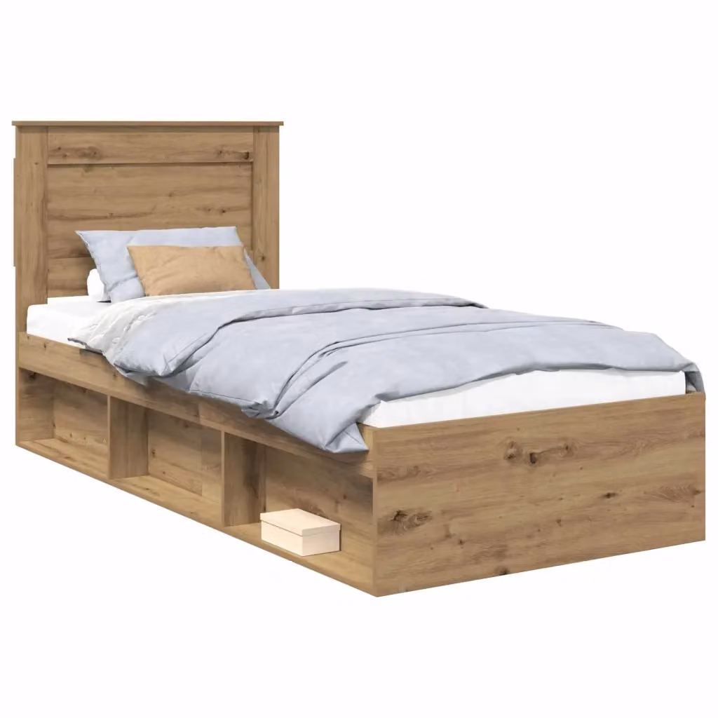 Struttura del letto con cassetti vidaXL in legno di pino marrone L: 200 cm, L/P/H: 200 x 78 x 100 cm – 2