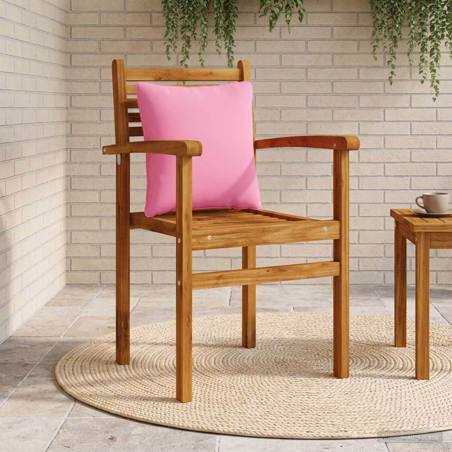 Cuscino per schiena vidaXL PUTTEN in poliestere rosa con rivestimento rimovibile e lavabile in lavatrice