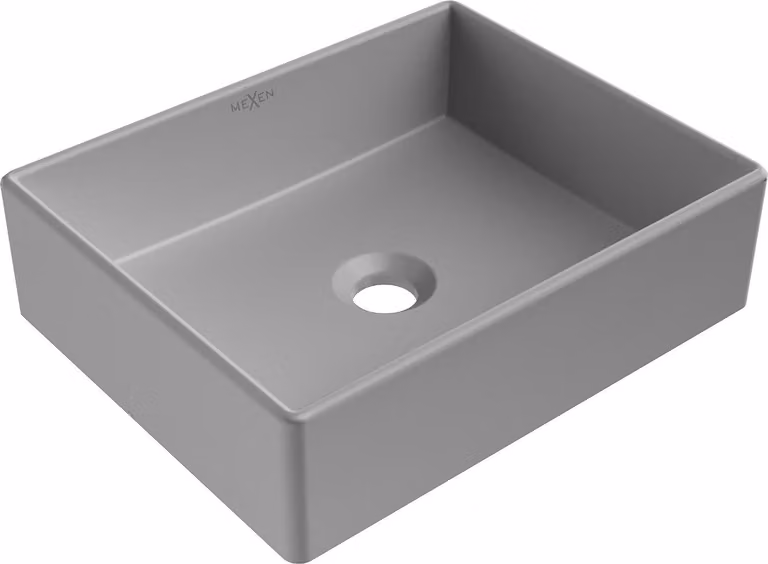 Mexen Goya lavabo da appoggio 40 x 32 cm, grigio chiaro opaco - 22184061