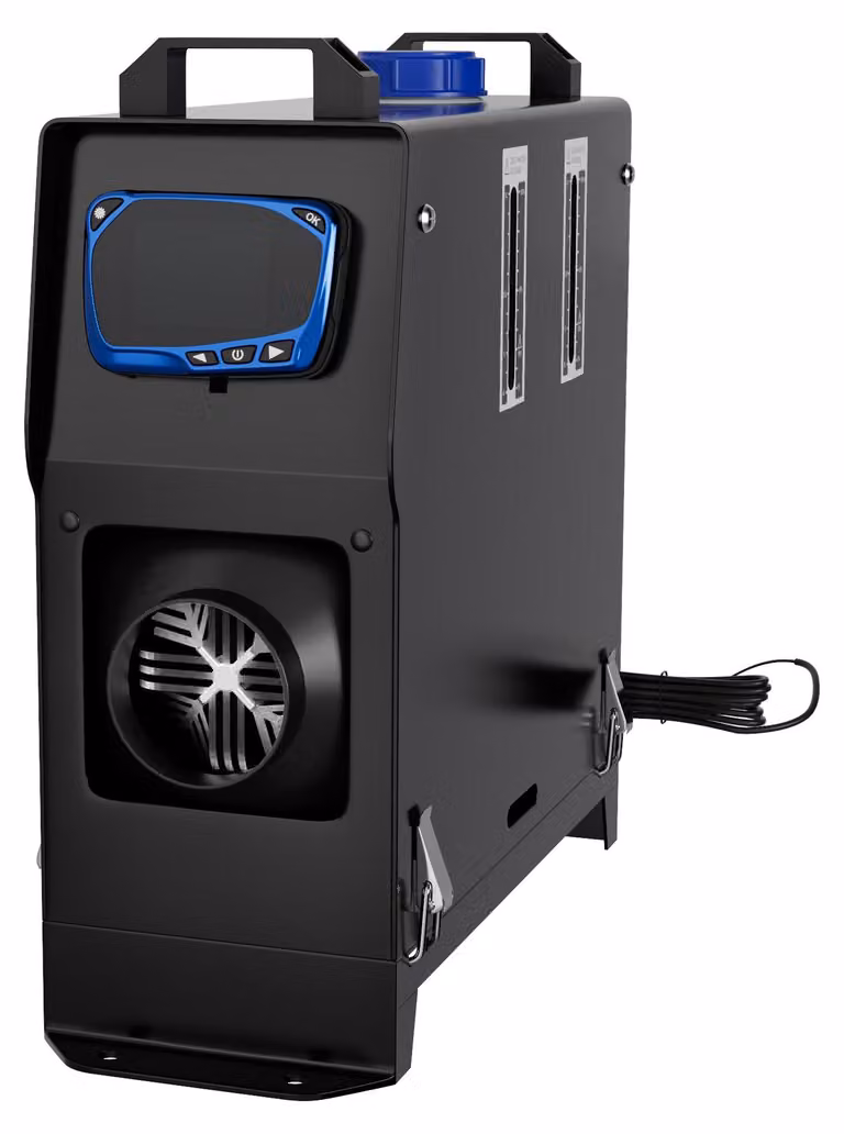 Riscaldatore portatile elettrico con display LCD e sistema di diffusione dell'aria a 360 gradi