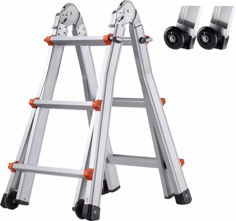 Scala telescopica A-frame 10 ft di estensione multifunzione per compiti a casa