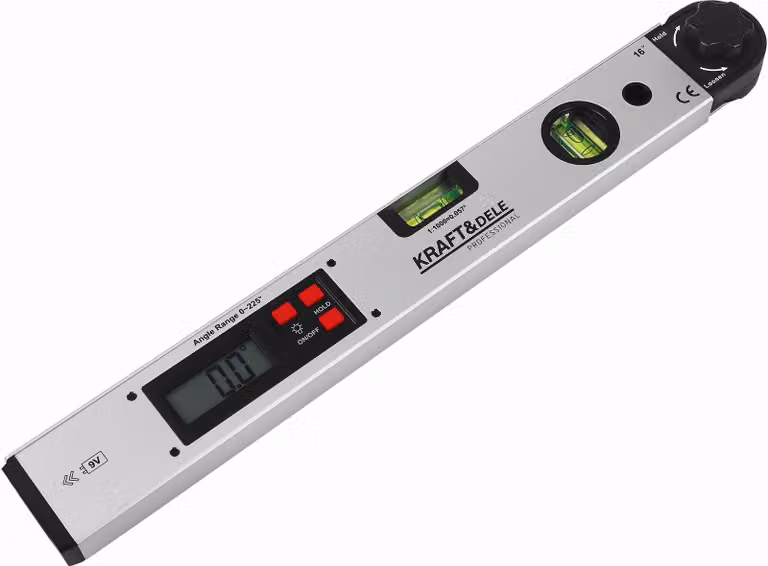 Goniometro elettronico con livella a bolla LCD, lunghezza 400 mm, modello KD3561