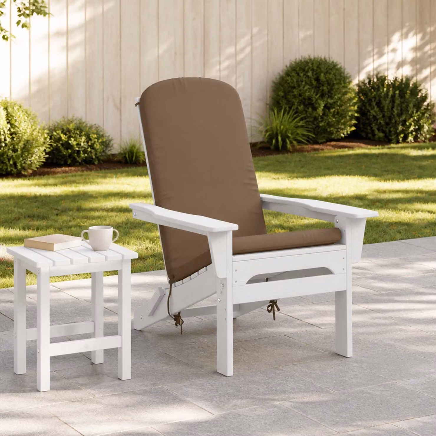 Cuscino per Lounger Sole vidaXL GEMERT in Poliestere, Lavabile e Resistente ai Raggi UV, Colore Tortora