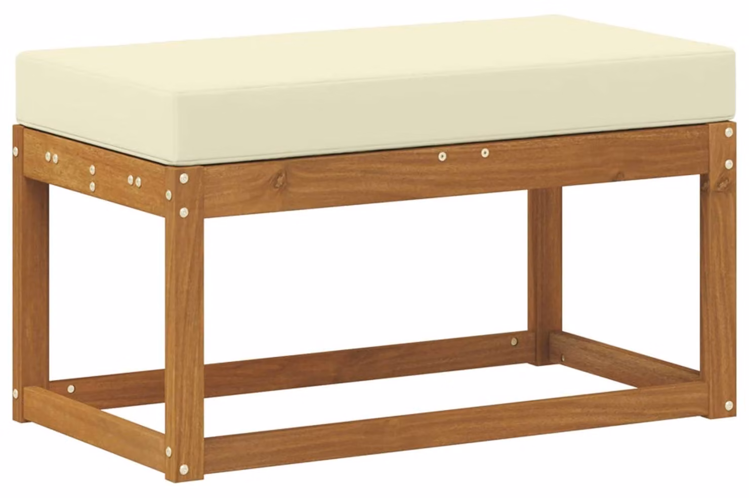 Panca da giardino con cuscino, dimensioni 79 x 43 x 37 cm, per uso esterno