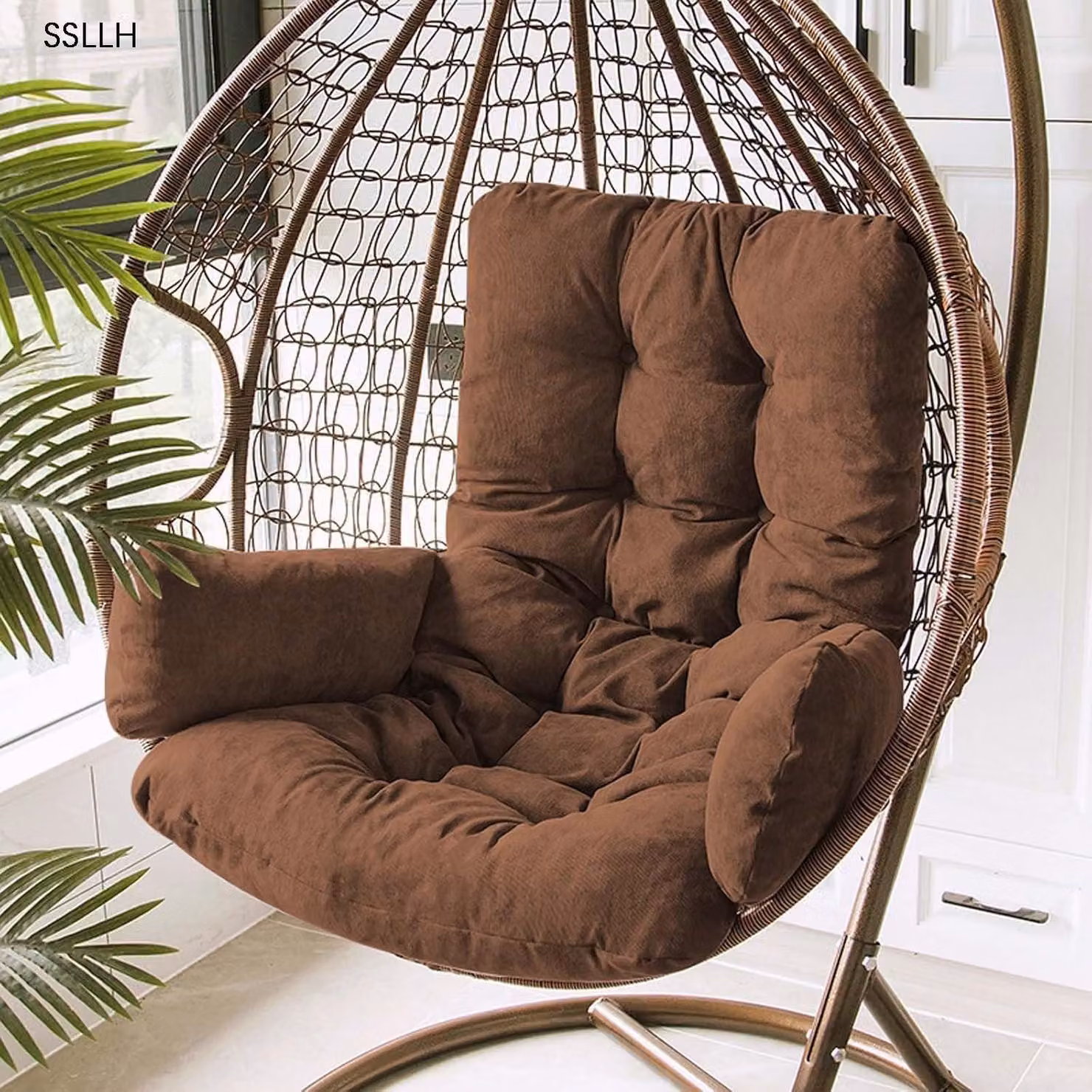 Solidchoice - Cuscino sospeso per sedia a dondolo, ideale per interni ed esterni