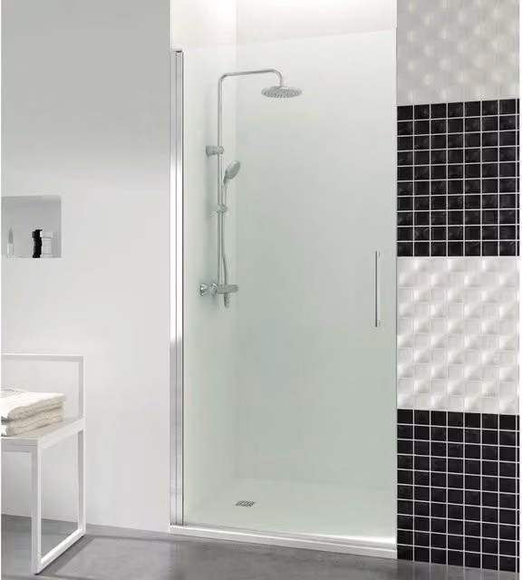 Box doccia frontale OPEN porta battente 50 cm (50,1-51,6) cromo lucido vetro frost