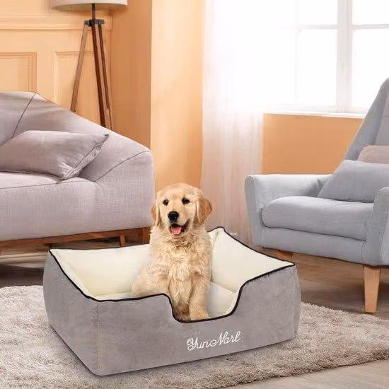 Cuccia rettangolare morbida per cani, traspirante, impermeabile, di medie dimensioni