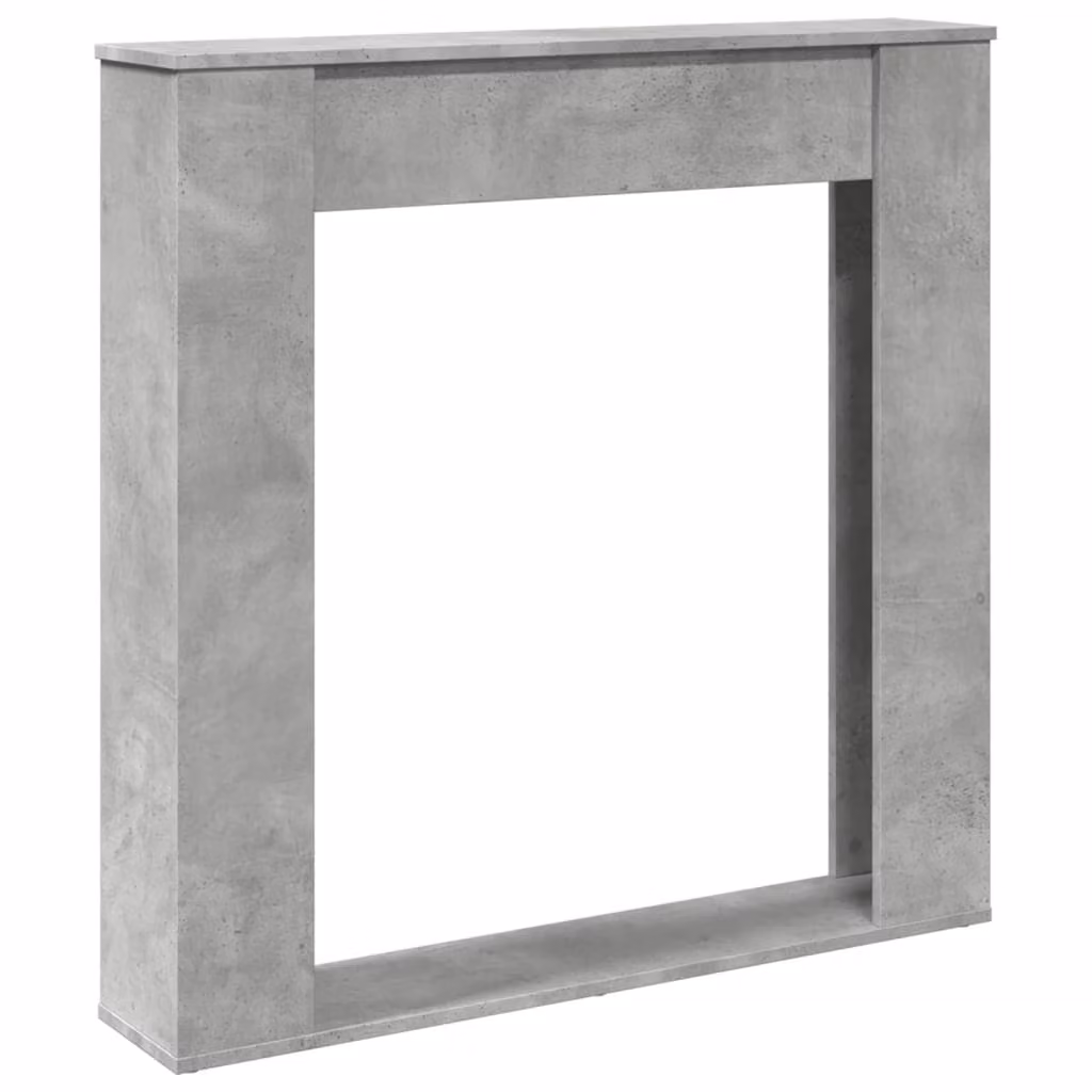 Cornice per Camino Grigio Cemento 100x20x100 cm in Truciolato
