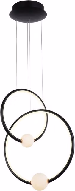Italux Lozanna lampada a sospensione LED nera 2 luci