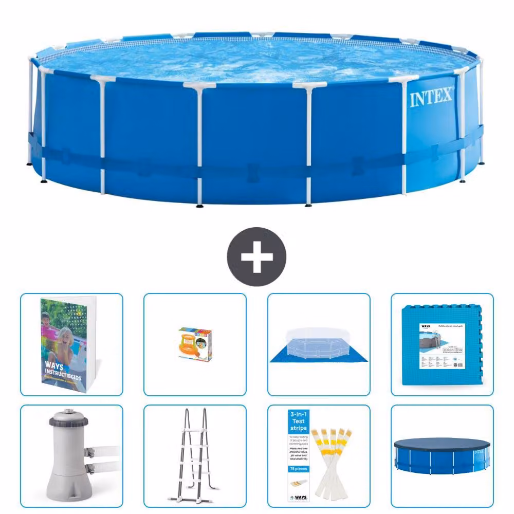 Piscina autoportante rettangolare - 457x122 cm - 7 pezzi - Modello S570