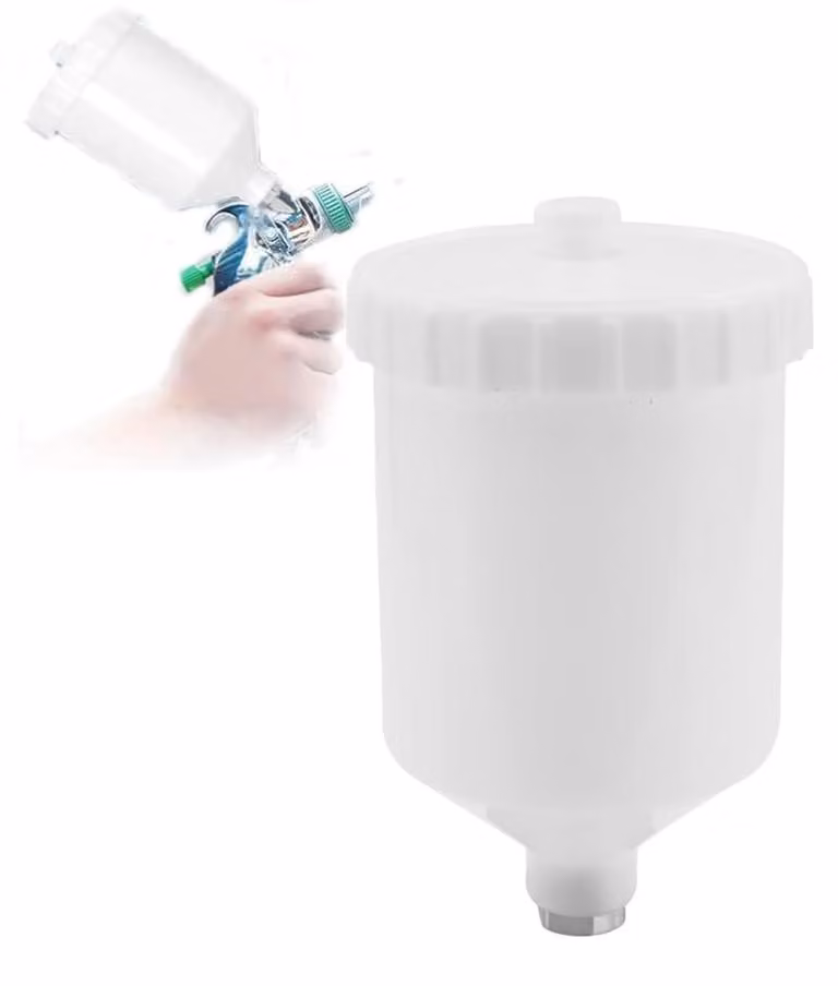 Contenitore in plastica da 600 ml per pistola a spruzzo