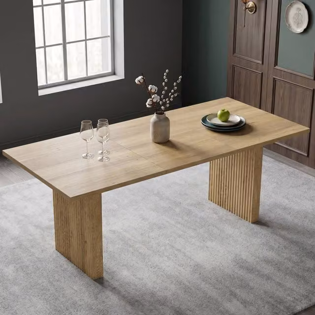 Tavolo da pranzo allungabile rettangolare 140/200 cm in MDF color rovere
