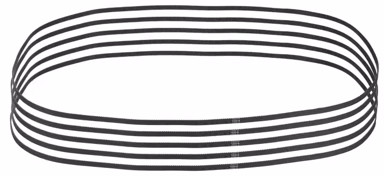 Cinghia di distribuzione GT-2, lunghezza 1220 mm, confezione da 5 pezzi, larghezza 6 mm, passo 2 mm, gomma nera