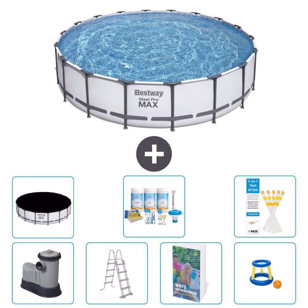 Bestway Steel Pro MAX, piscina in acciaio, forma rotonda - 549x122 cm - 6 pezzi, modello S548