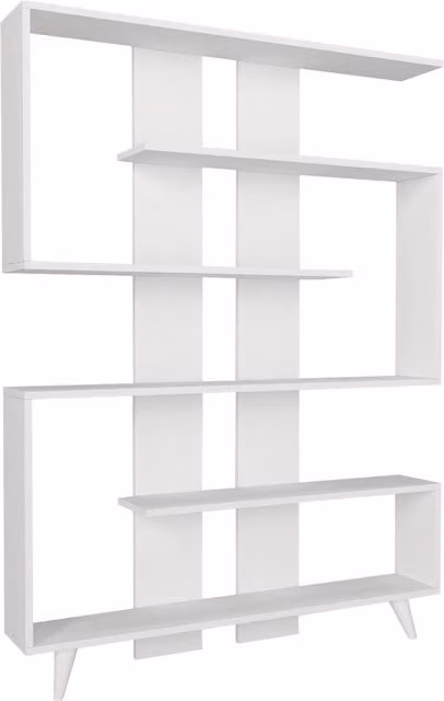 Libreria moderna in legno Rain Hanah Home Bianco L 120 cm x P 20 cm x H 162 cm