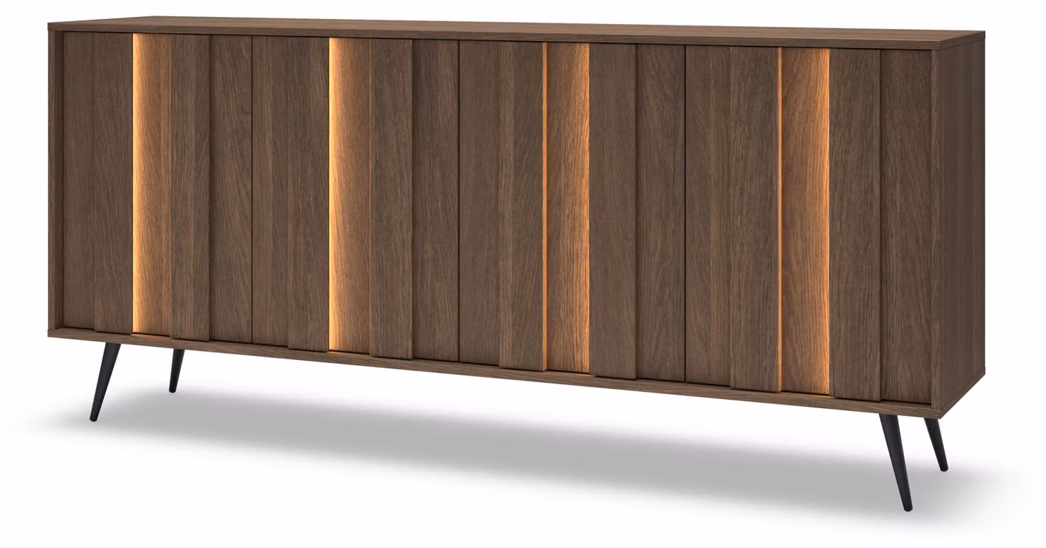 Comodino, legno effetto "Dunin", dimensioni: 183 cm di altezza, 82,6 cm di larghezza, 40 cm di profondità