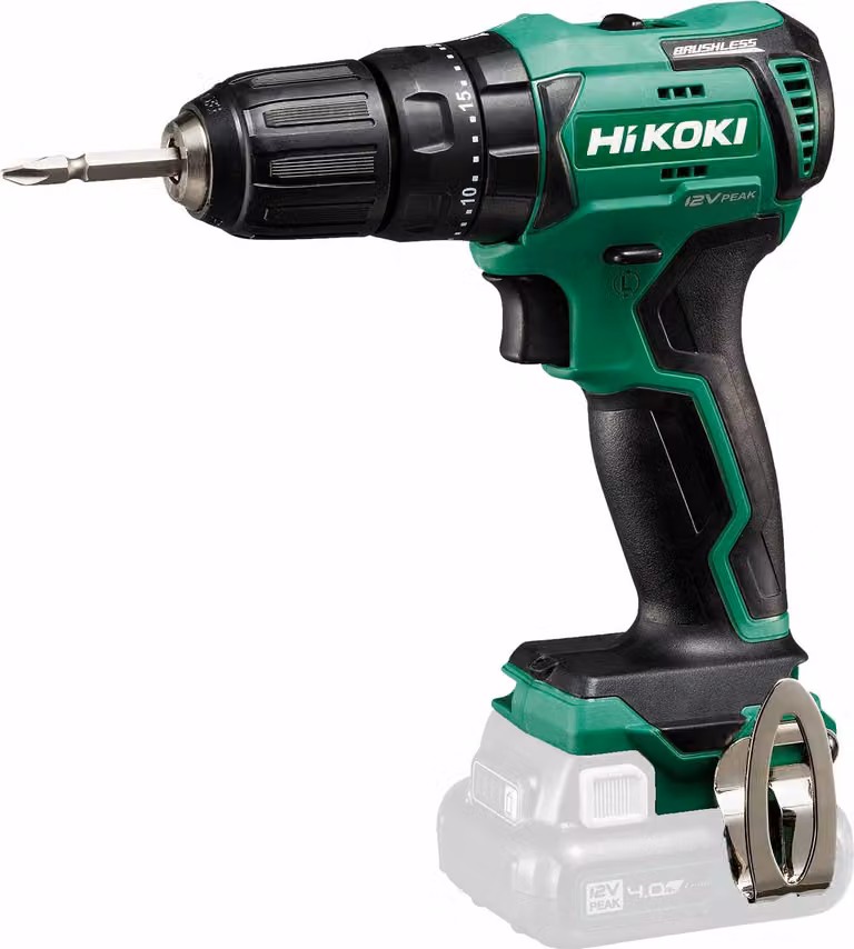 Hikoki Avvitatore a percussione a batteria DV12DD, avvitatore a batteria, trapano, regolazione della coppia a 20 livelli, 38 Nm, 12 V