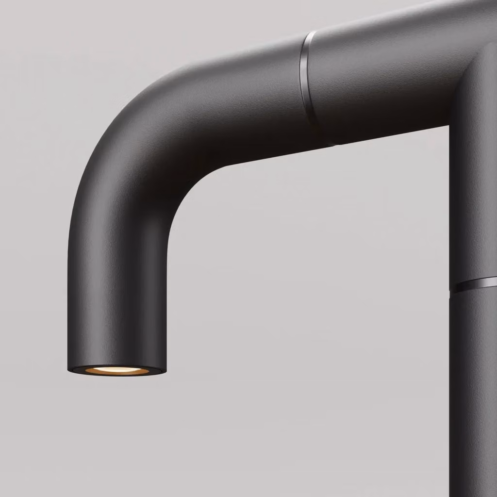 Lampada da esterno Maytoni Sleek a 2 luci LED integrato IP65 in metallo colore grafite per giardino e terrazza – 2