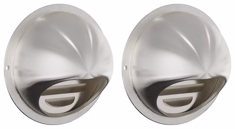 Coperture per ventilazione d'aria 2 pcs Argento 100 mm