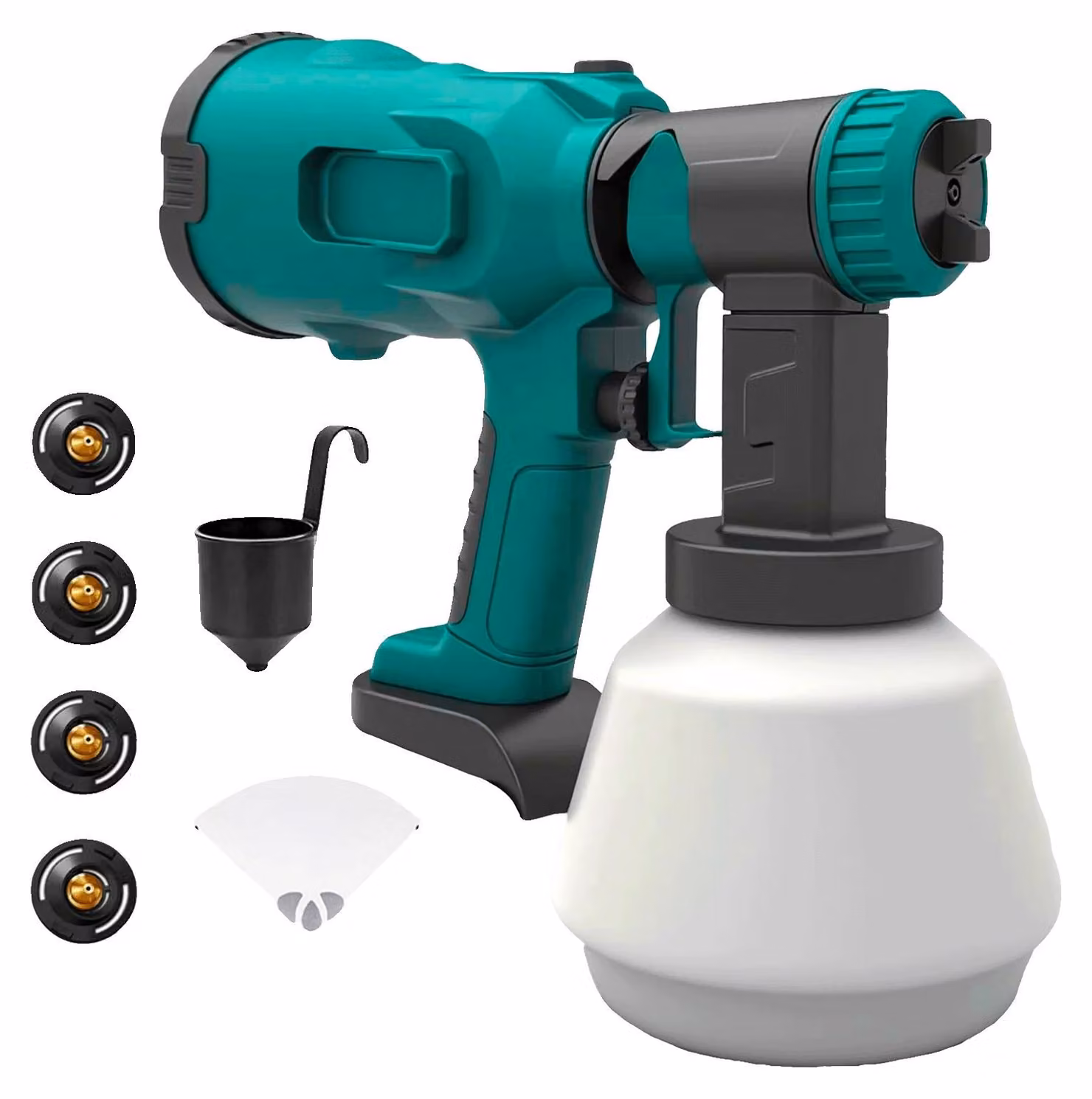 Spruzzatore elettrico a batteria, 18V, con controllo del flusso regolabile, design portatile, compatibile con batteria PBA da 18V, ideale per progetti fai-da-te