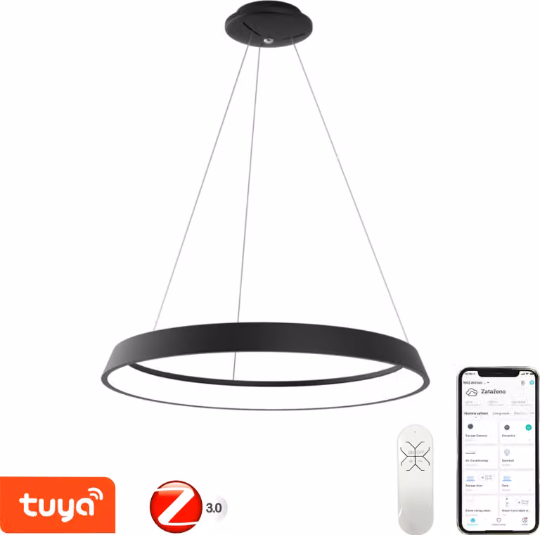 Immax NEO LIMITADO Apparecchio a sospensione intelligente 80cm 48W nero Zigbee 3.0