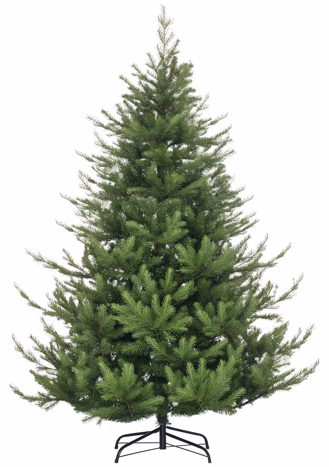Albero di Natale, abete artificiale, aspetto realistico, montaggio rapido, plastica, verde, 136 x 136 x 180cm