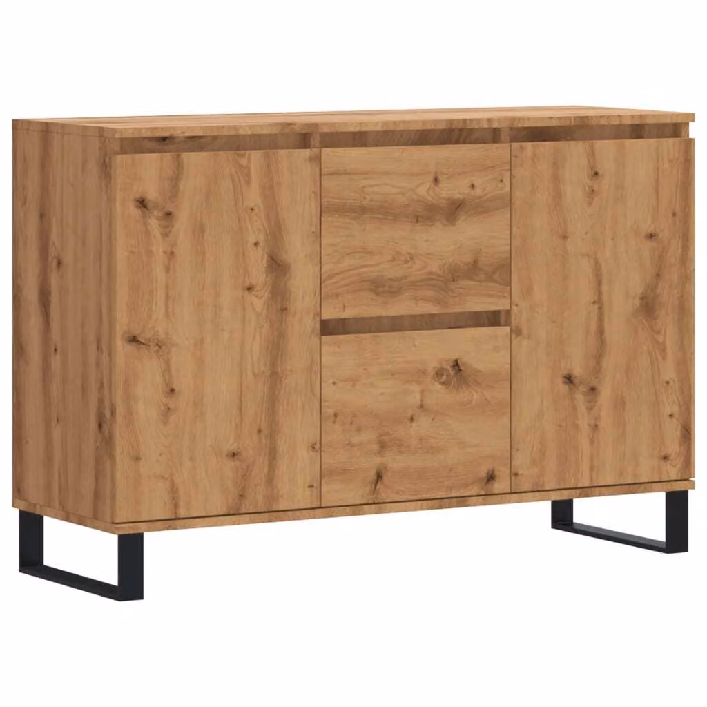 Credenza Rovere Artigianale 101,5x35x70 cm in Legno Multistrato