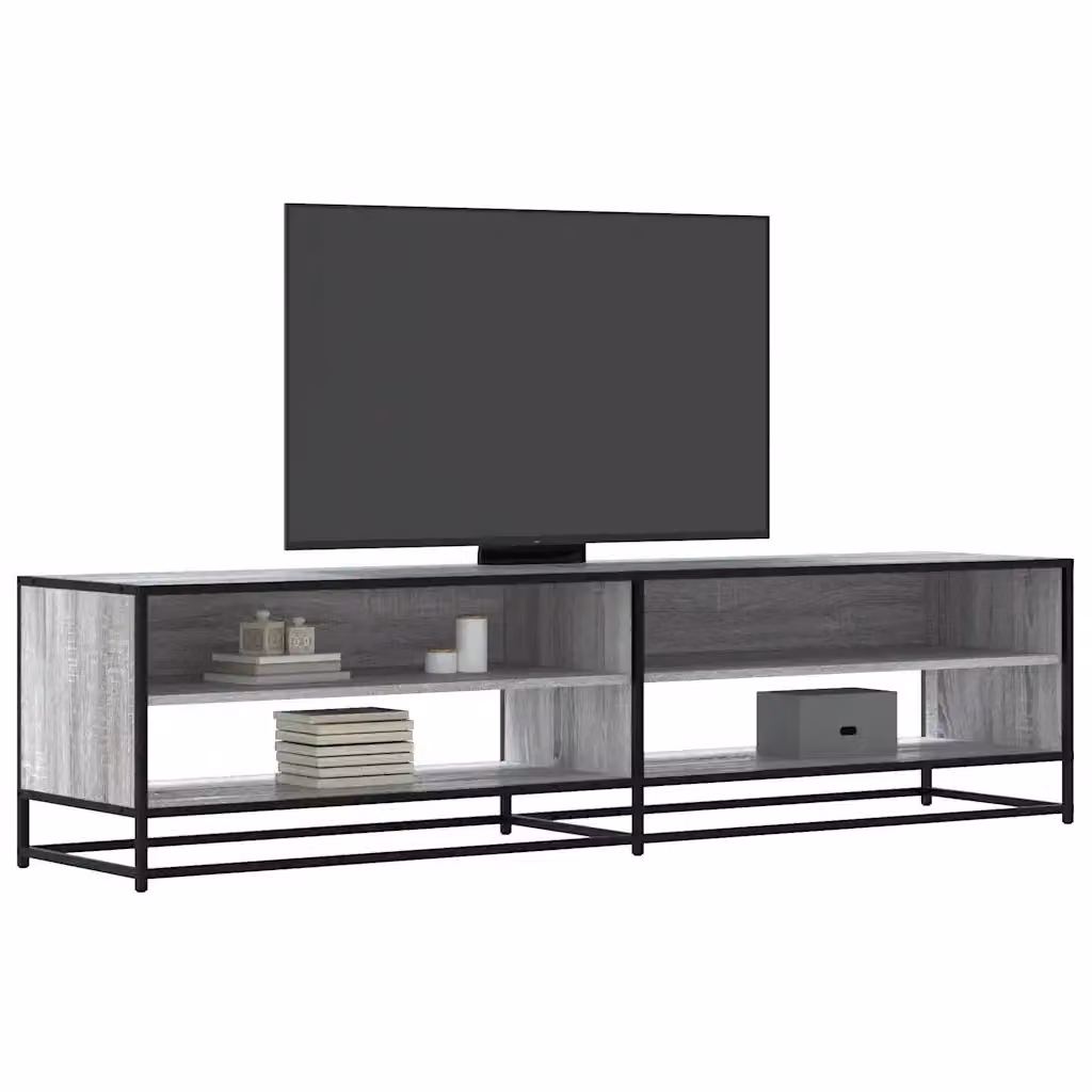 Mobile Porta TV vidaXL in stile Industrial, Grigio Sonoma, L/P/H: 180,5 x 40 x 46 cm