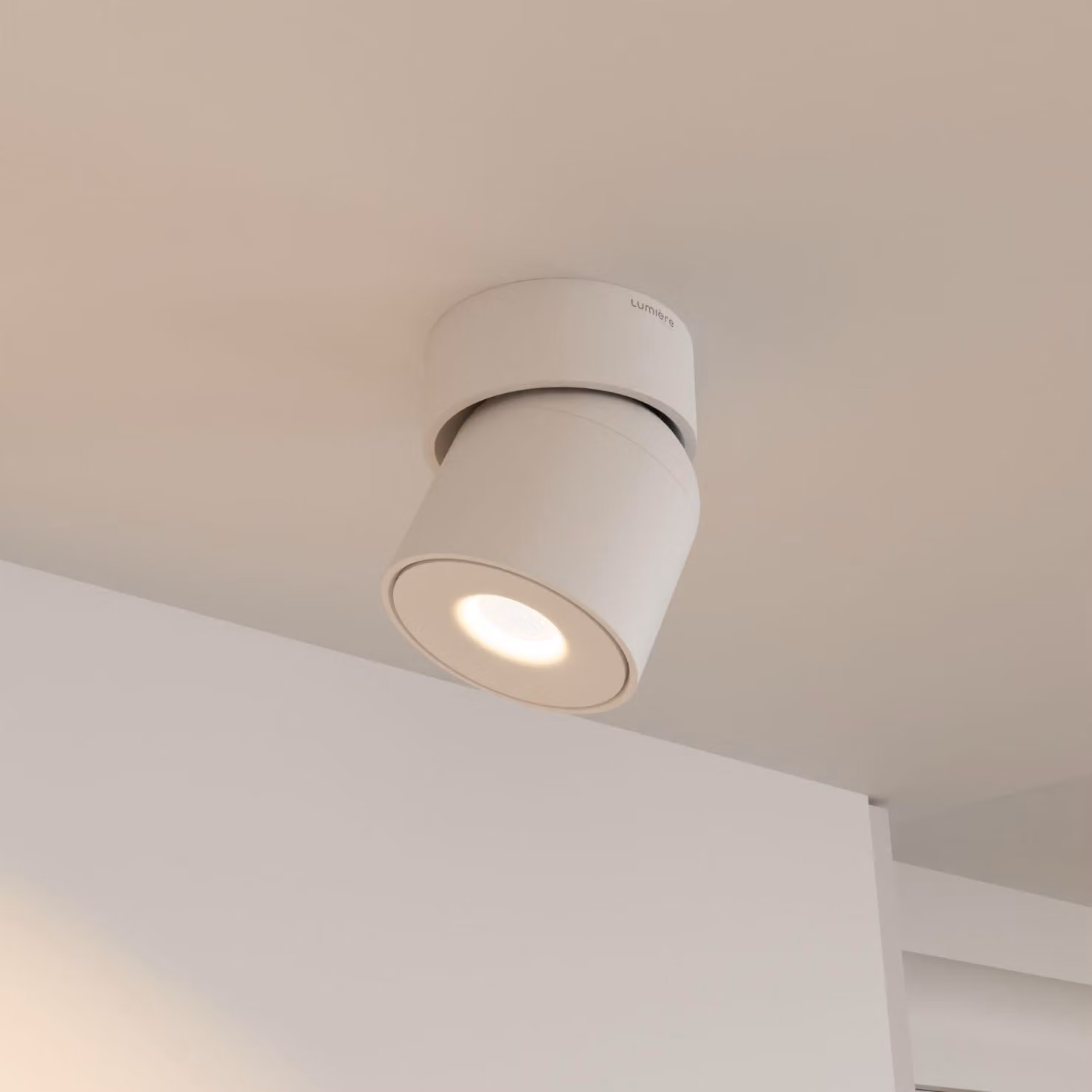 LUMIÈRE Design Plafoniera 'Esol' orientabile 350° LED bianco caldo Bianco