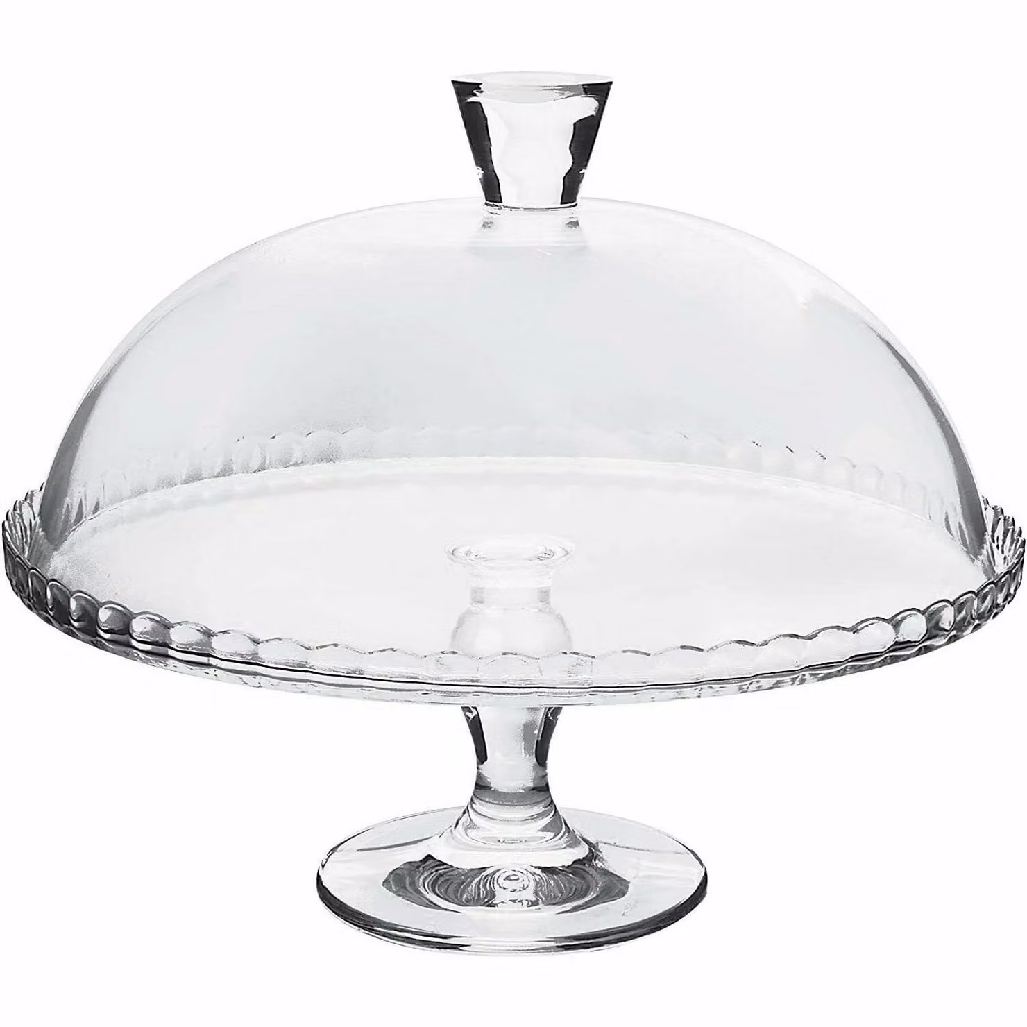 Alzata porta dessert con campana Pasabahce in vetro trasparente, diametro: 32 cm – 1