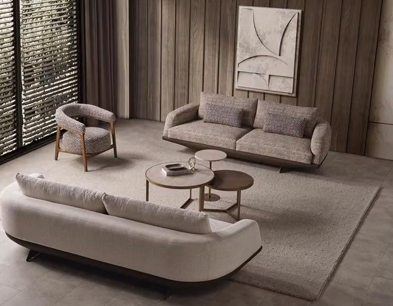 Sofagarnitur Sofa Komplette Couchgarnitur 2x 3-Sitzer Sofas Luxus Sessel