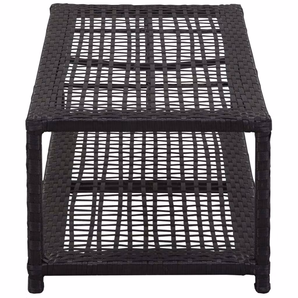 Panca porta scarpe vidaXL nera 80 x 40 x 30 cm in rattan sintetico