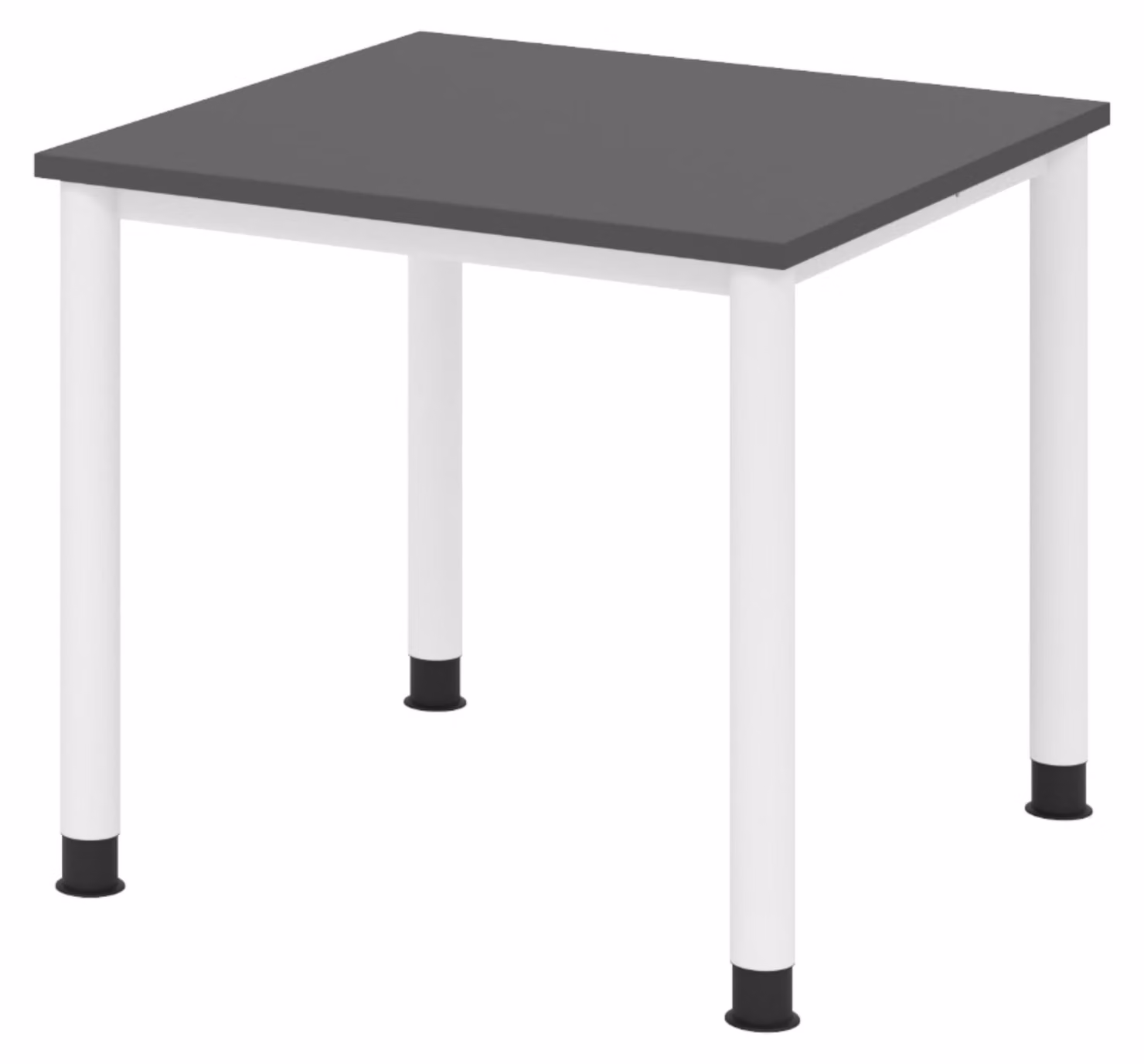 Scrivania bümö Serie H - Dimensioni: 80 x 80 cm, Finitura: grafite, Struttura: bianca
