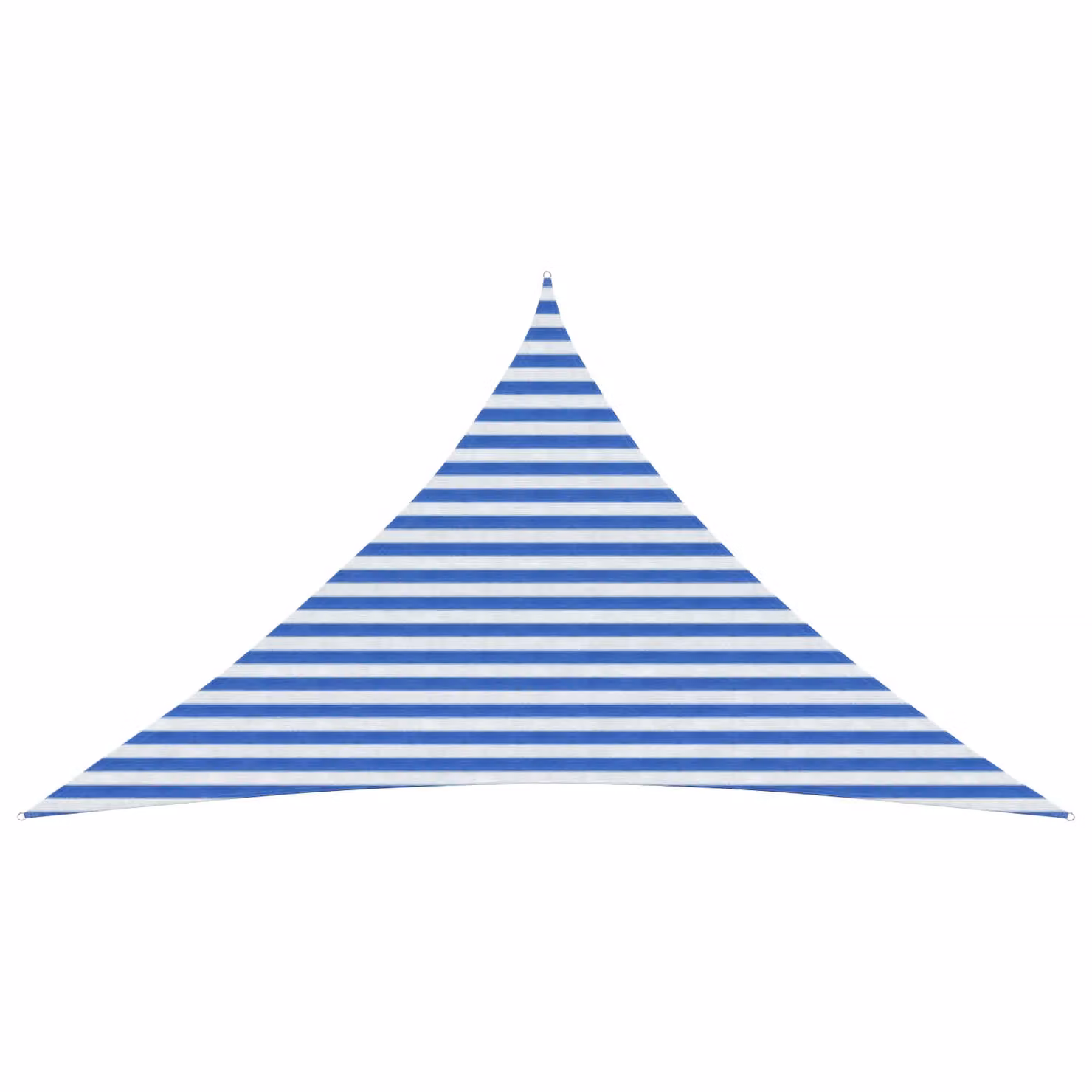 Telo Ombra Triangolare vidaXL in HDPE Blu e Bianco L/P/H: 4 x 4 x 5,8 m