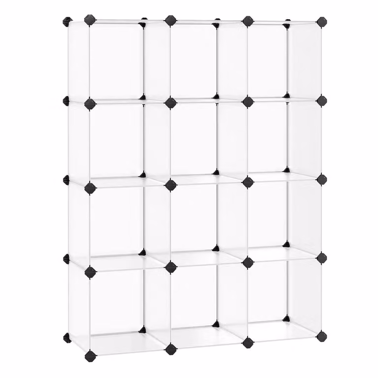 Libreria a 12 Cubi, Bianco