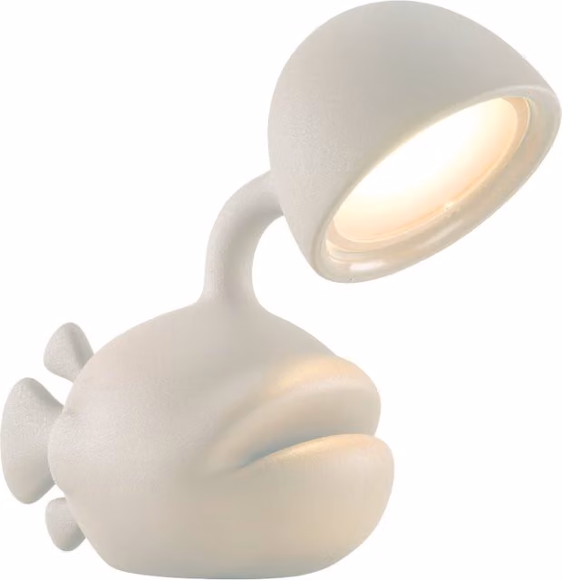 Qeeboo Abyss Lampada da tavolo LED bianca con luce bianco caldo e design moderno