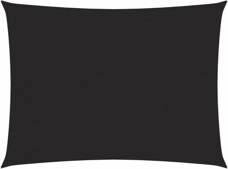 The Living Store Tenda da sole 160 g/m² Nero 5x6 m HDPE